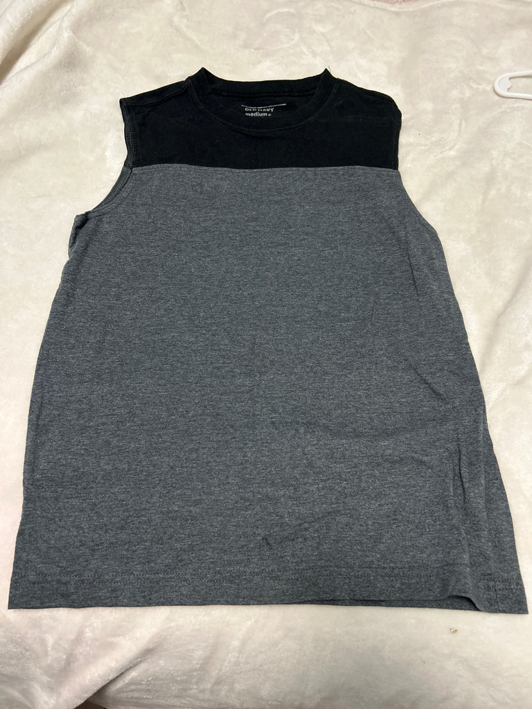 old navy gray and black tank 7-8