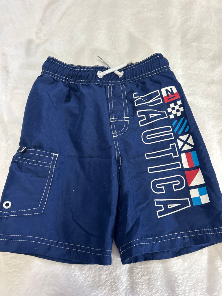 Nautica Blue swim shorts with Nautica logo 5T/5