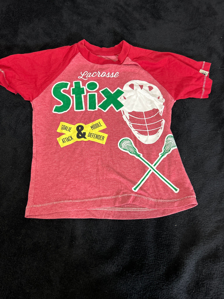 Dogwood Red lacrosse short sleeve 4T