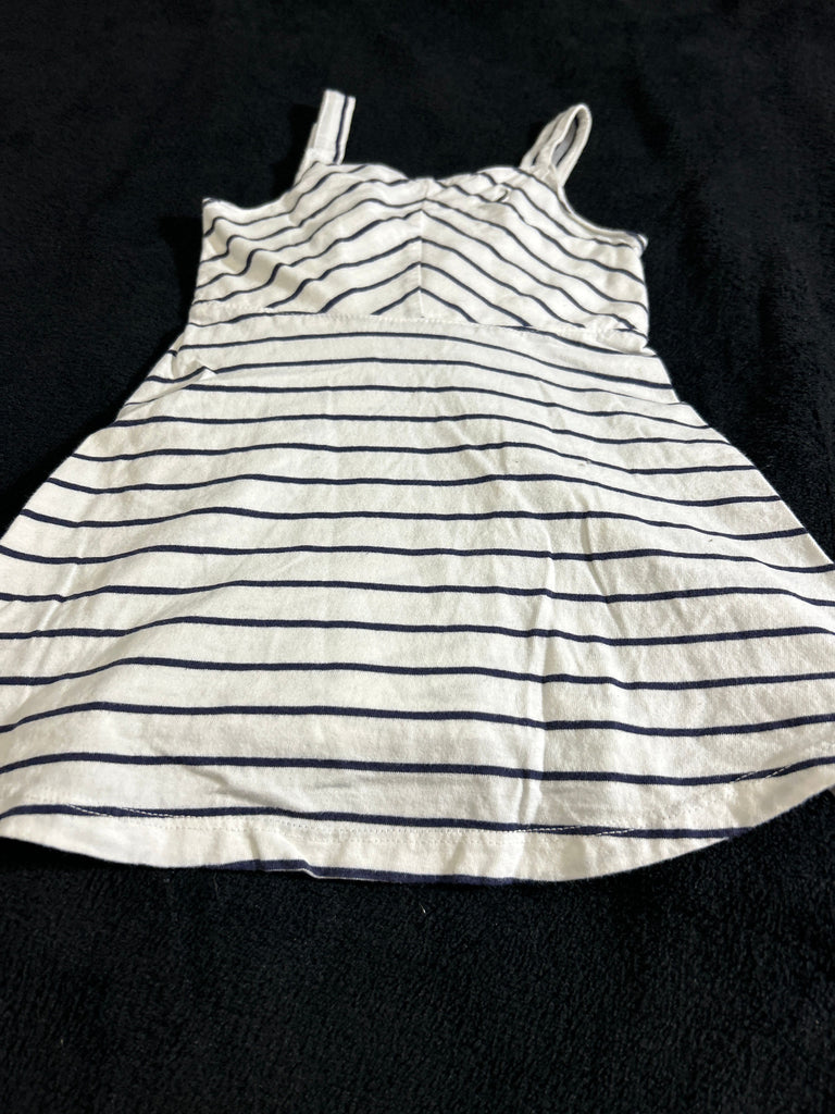 Nautica White sundress, blue stripes 3T
