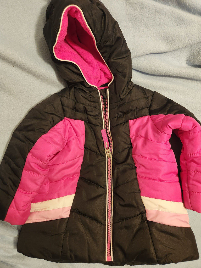 Pacific trail Pink and black winter coat 18-24 Months