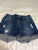 Justice Denim shorts, distressed 7-8