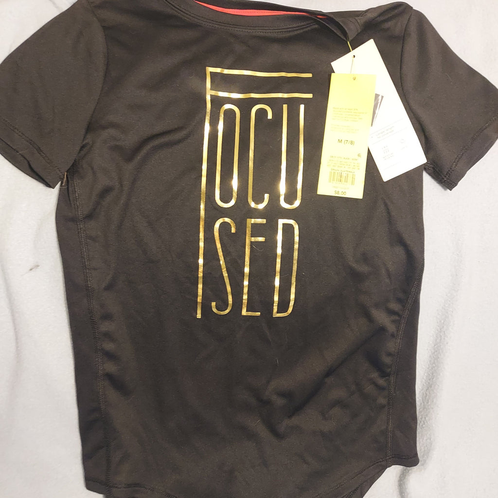 All in motion  brand new w tags Black focused dri fit short sleeve brand new 7-8
