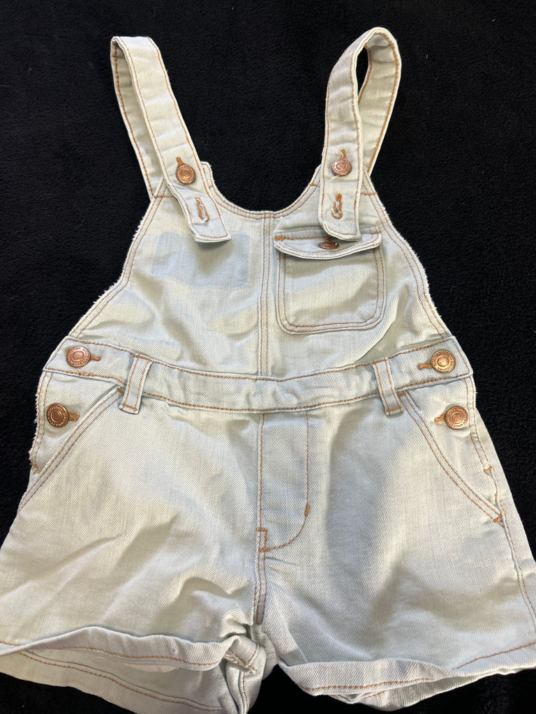 Zara girls Denim short overalls 4T