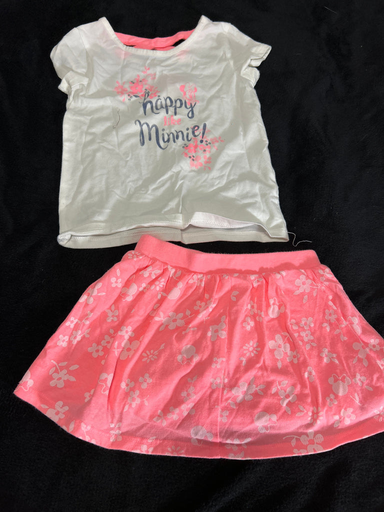 Disney Two piece Minnie mouse Hot pink outfit 3T