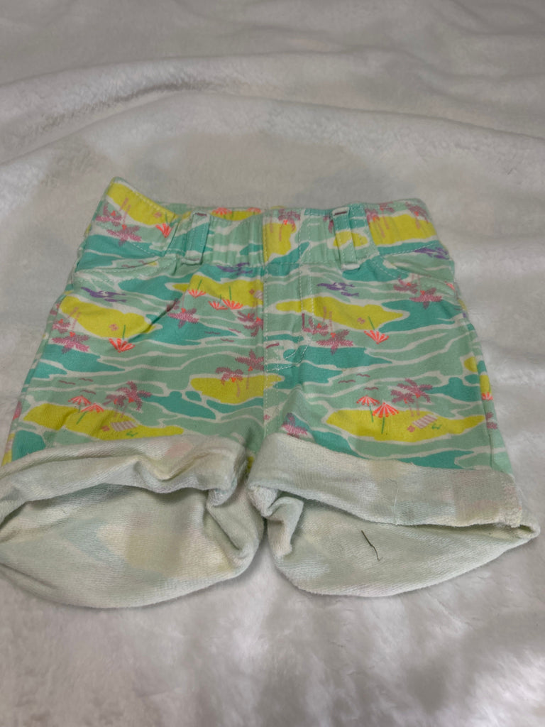 Circo Aqua and yellow beach theme shorts 18-24 Months