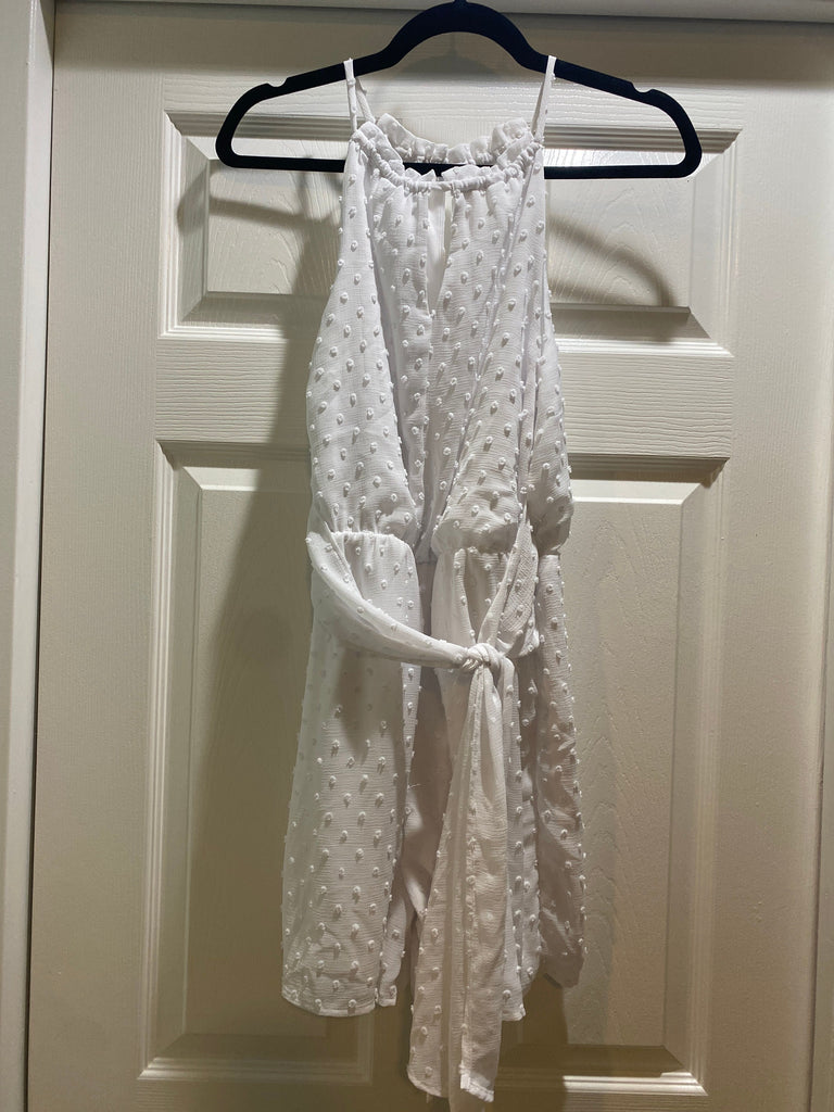 Bar III White summer romper 100% polyester Women's - M