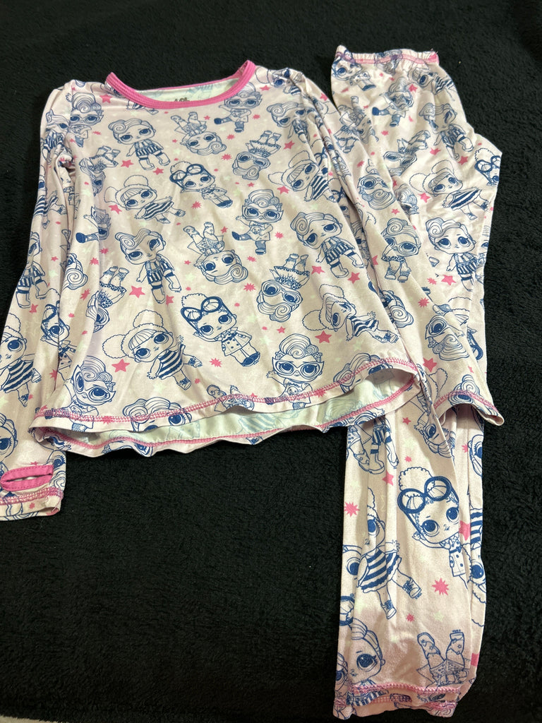 Cuddle duds LOL Pink long sleeve, long pants, lightweight pajamas 7-8