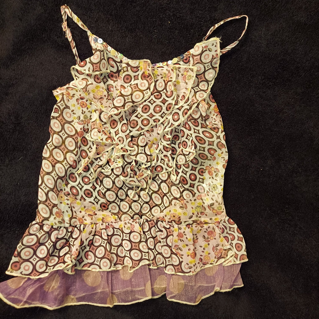 Baby sara Adjustable strap ruffle top 3T
