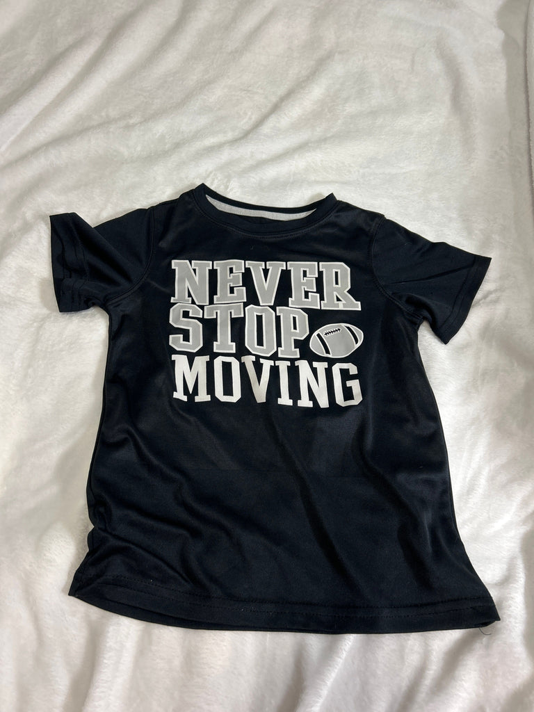 Carters Black never stopped moving T-shirt 6T/6