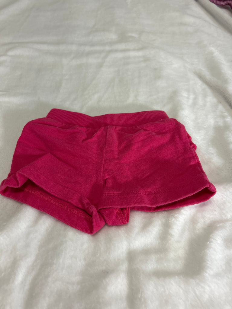 Circo Hot pink shorts with ruffle on back 0-3 Months