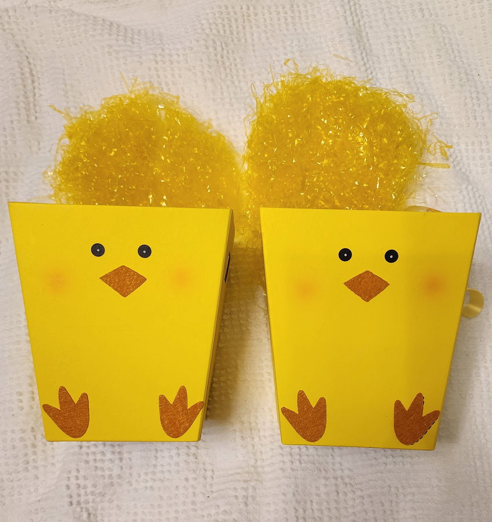 2 CHICKS EASTER YELLOW BOXES