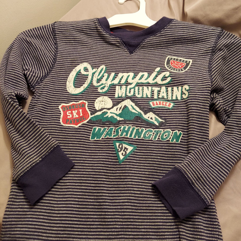 Osh kosh Olympic mountain long sleeve 7-8