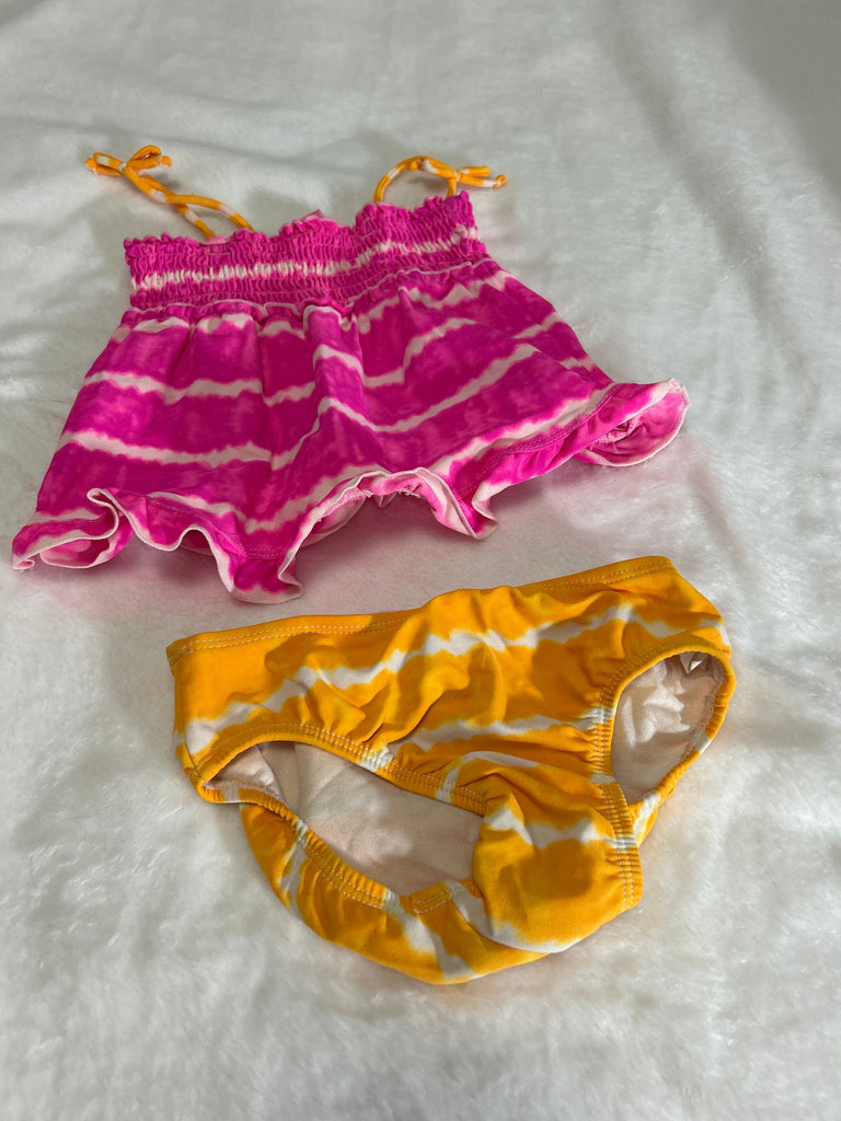 Children Place Pink and orange tie-dye two-piece 18-24 Months